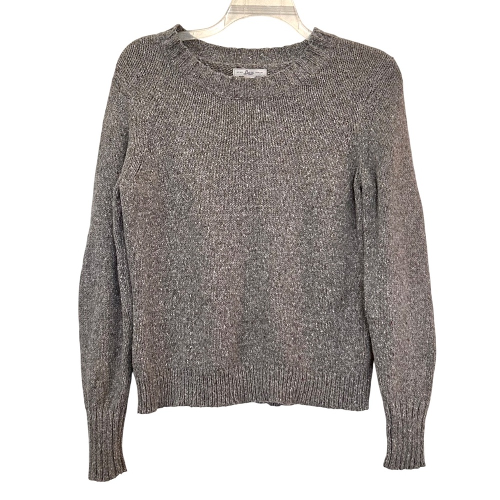 BASS Crew Neck Thick Heathered Cotton Blend Sweater XL USA